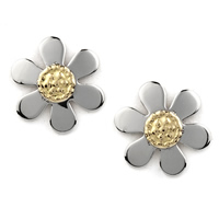 pendientes acero oro
